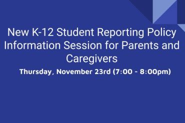 Student Reporting Info Session