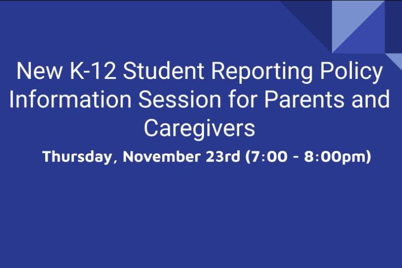 Student Reporting Info Session